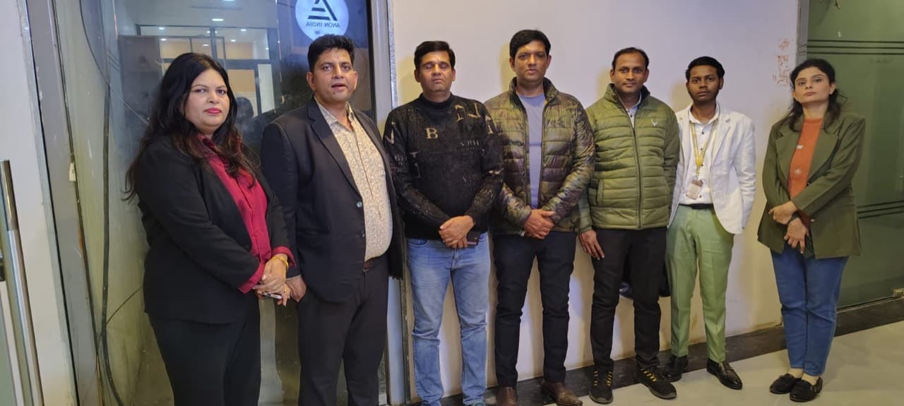 ANON INDIA team gathered at the office entrance on awards day