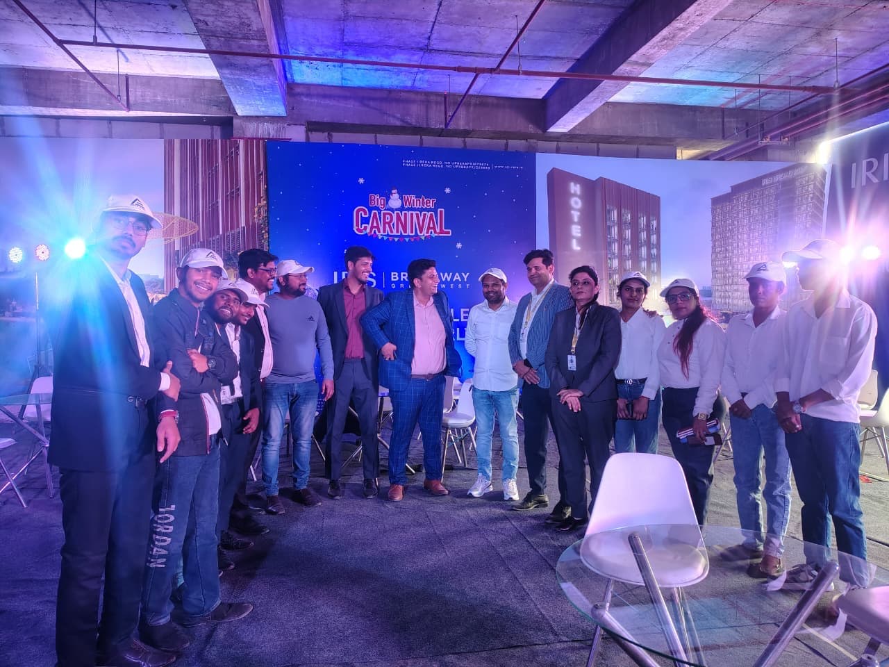 ANON INDIA advisors lined up on the carnival stage